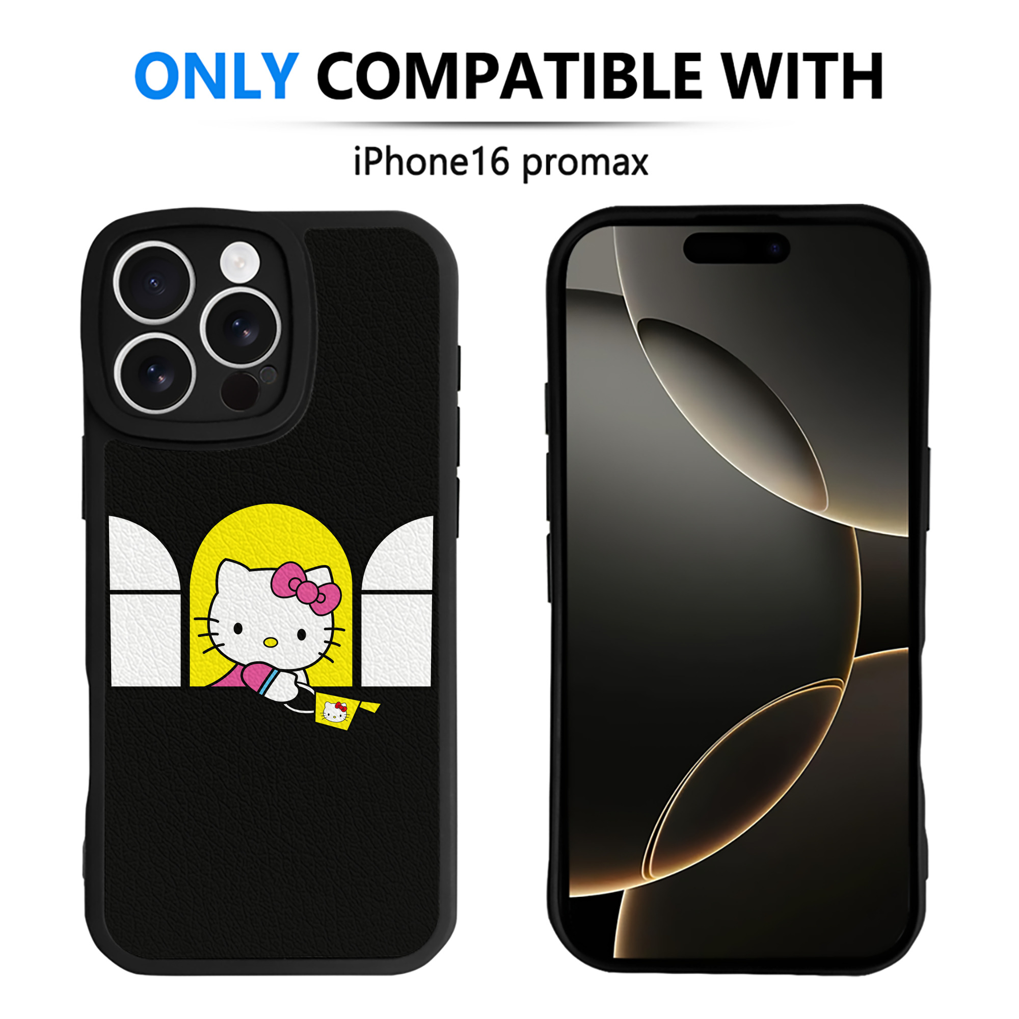（画像用） Hello Kitty ハローキティ 【iPhone 16シリーズ対応】シリコンスマホケース（レザー調） 材質：シリコン